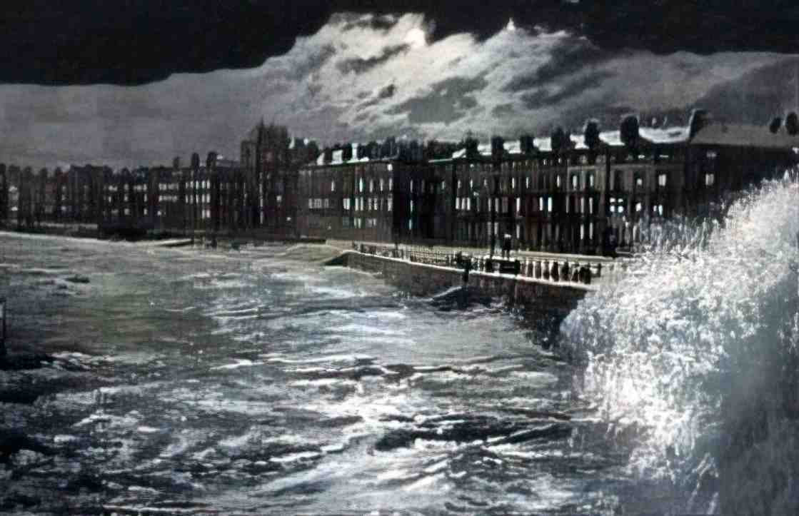 Caernarfonshire Llandudno Rough Sea 1910s Vintage A4 Photo Print