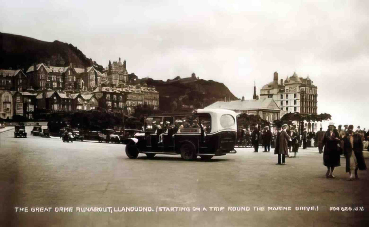 Caernarfonshire Llandudno The Great Orme Runabout Vintage A4 Photo Print