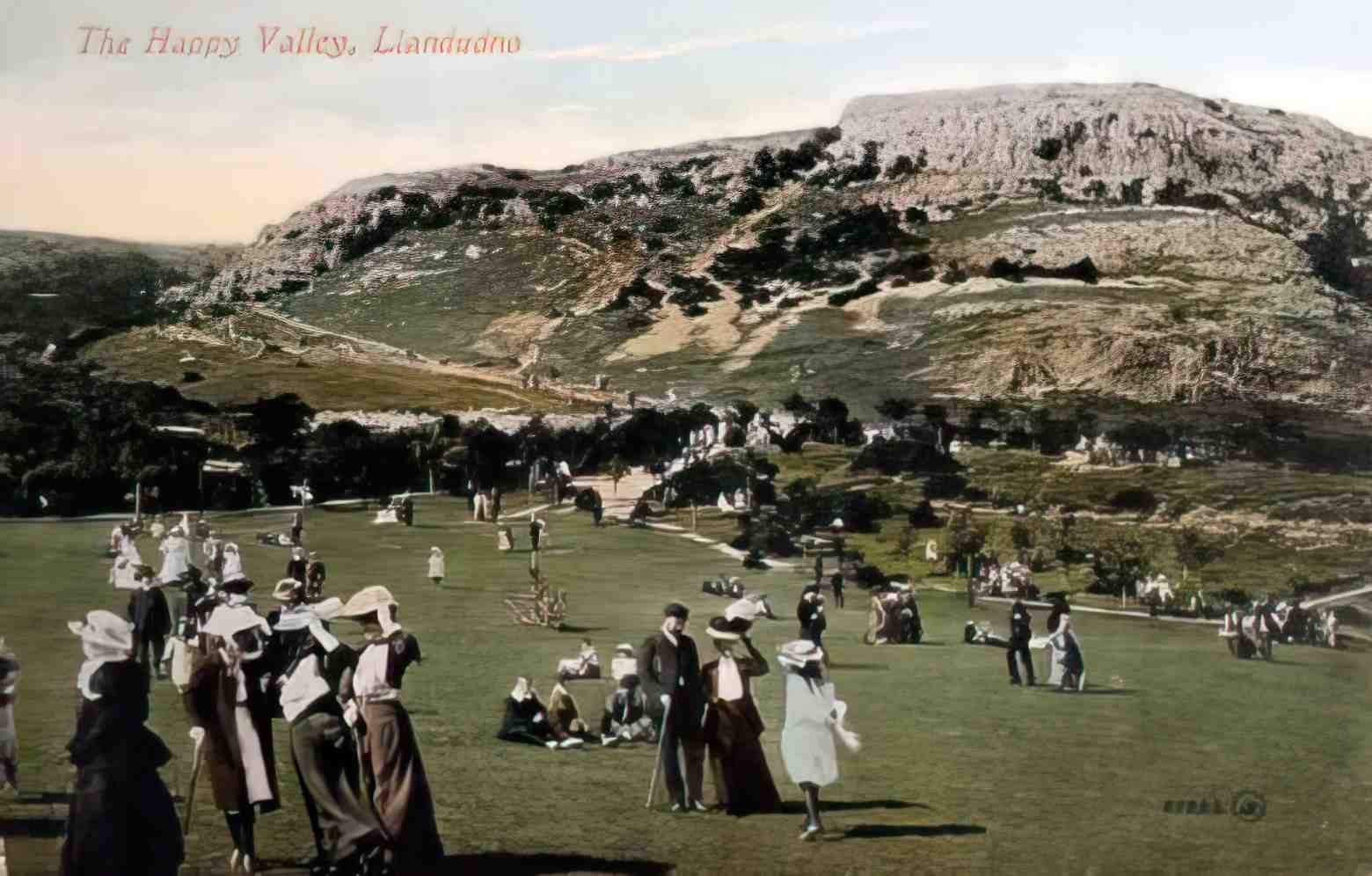 Caernarfonshire Llandudno The Happy Valley Vintage A4 Photo Print