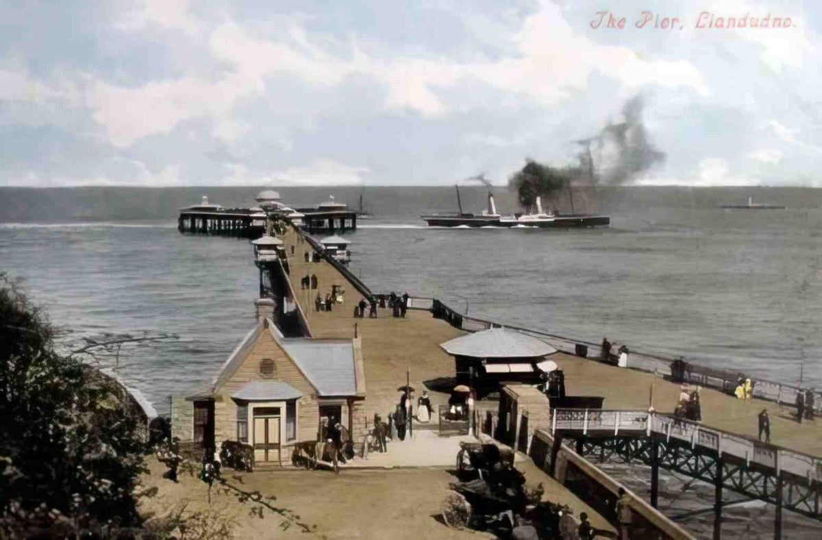 Caernarfonshire Llandudno The Pier Vintage A4 Photo Print