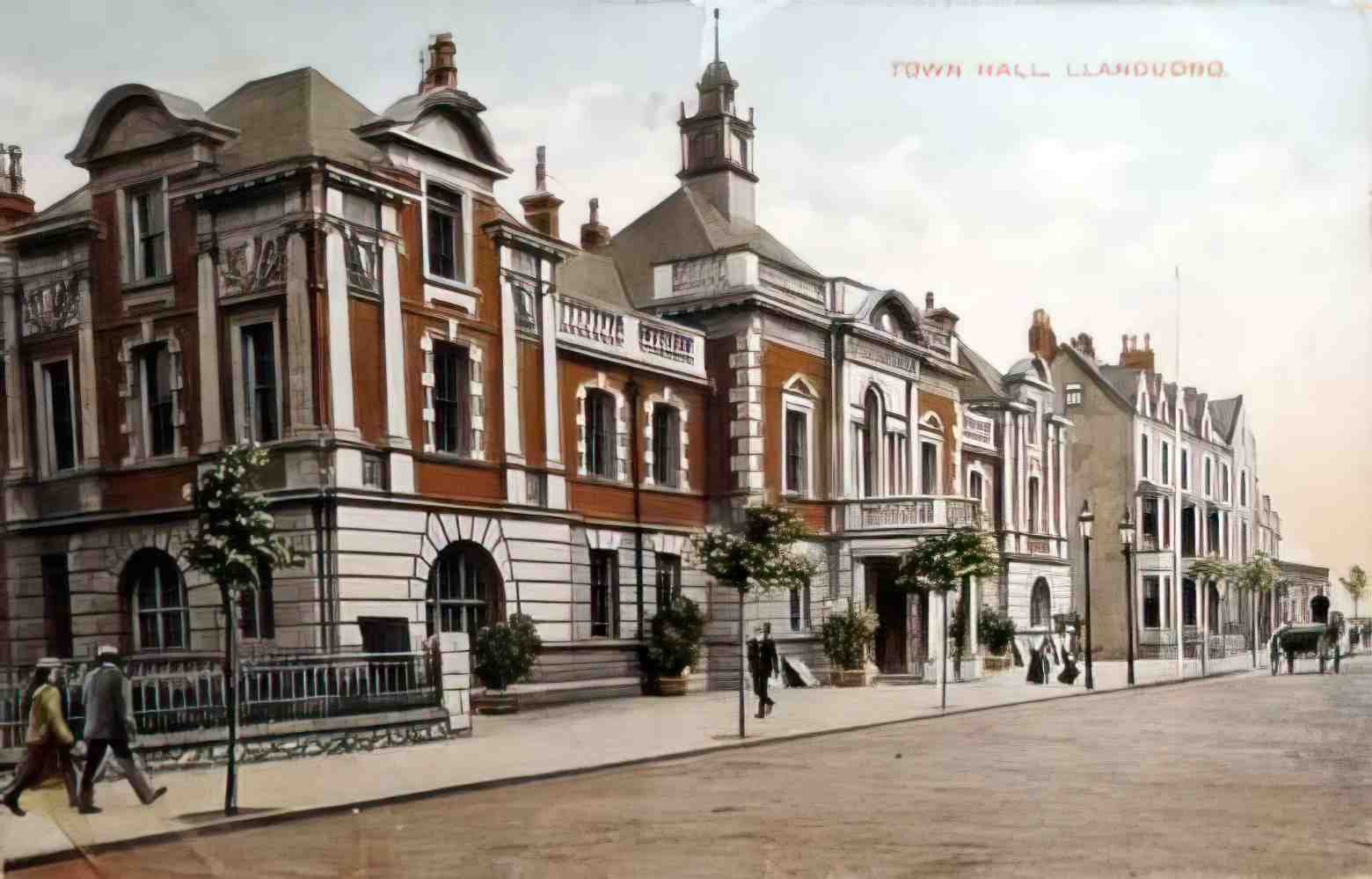 Caernarfonshire Llandudno Town Hall 1907 Vintage A4 Photo Print