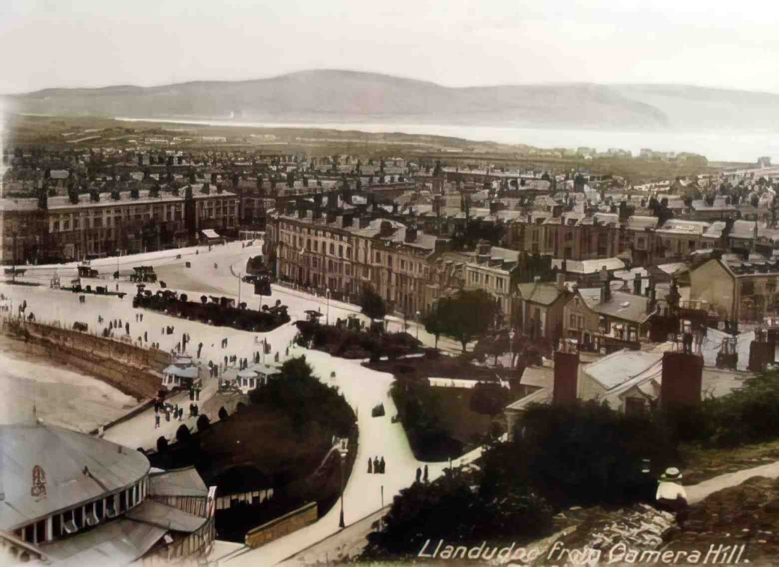 Caernarfonshire Llandudno from Camera Hill Vintage A4 Photo Print