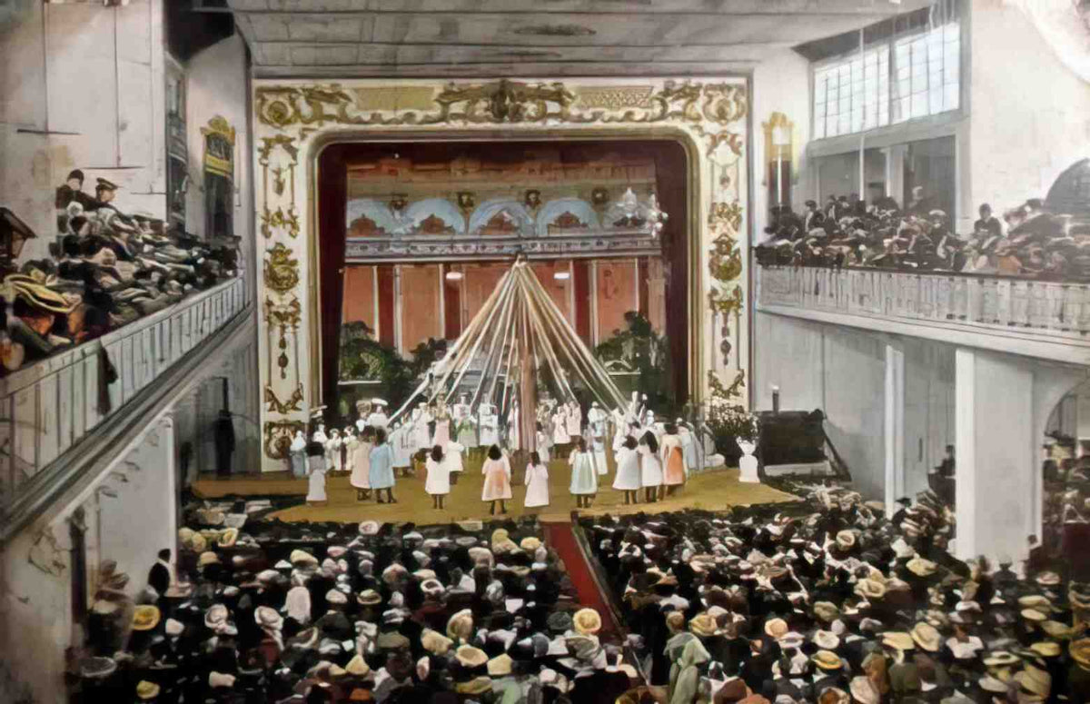 Caernarfonshire Llandudno inside the Pavilion 1907 Vintage A4 Photo Print