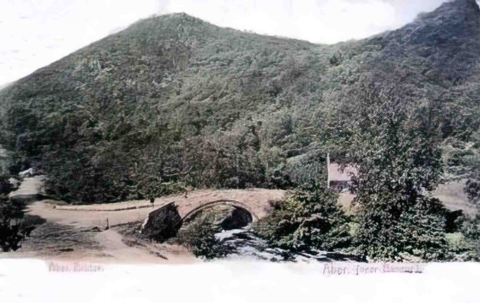 Caernarfonshire Llanfairfechan Aber Bridge 1900s Vintage A4 Photo Print