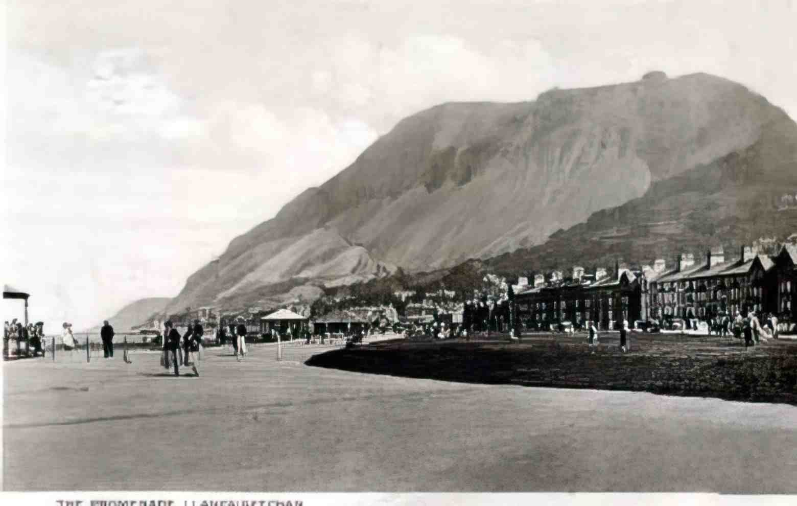 Caernarfonshire Llanfairfechan Promenade 1930s Vintage A4 Photo Print