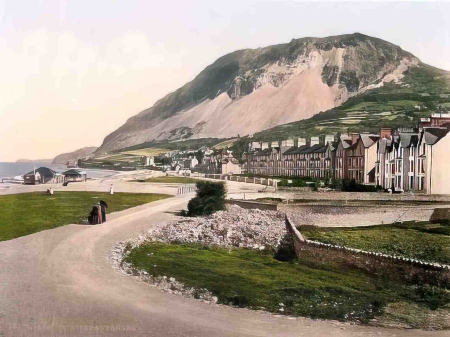 Caernarfonshire Llanfairfechan The Parade Vintage A4 Photo Print