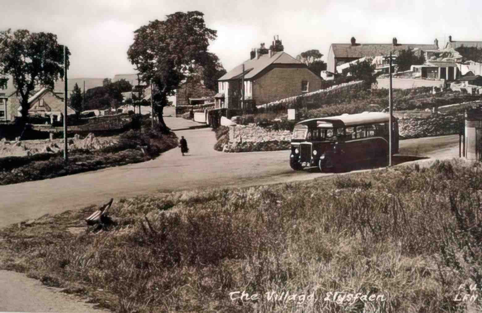 Caernarfonshire Llysfaen Village Vintage A4 Photo Print