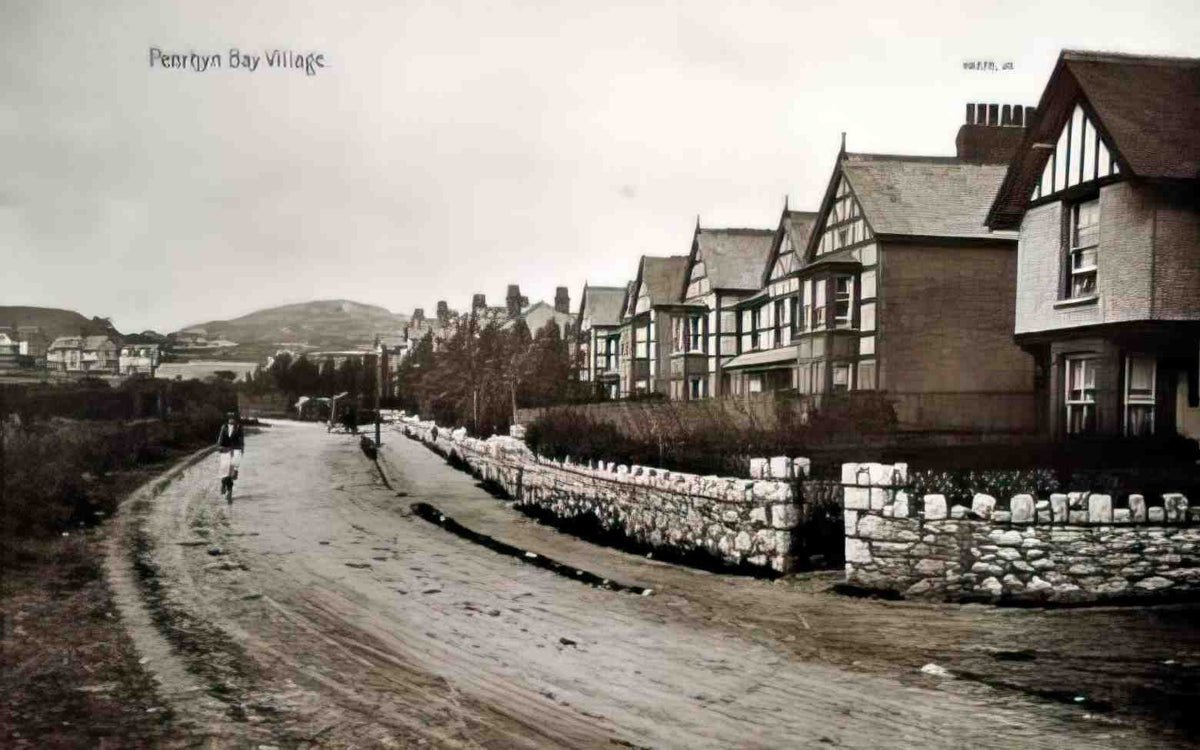 Caernarfonshire Penrhyn Bay Village Vintage A4 Photo Print