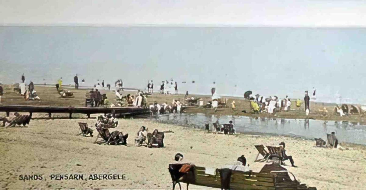 Caernarfonshire Pensarn Sands Vintage A4 Photo Print