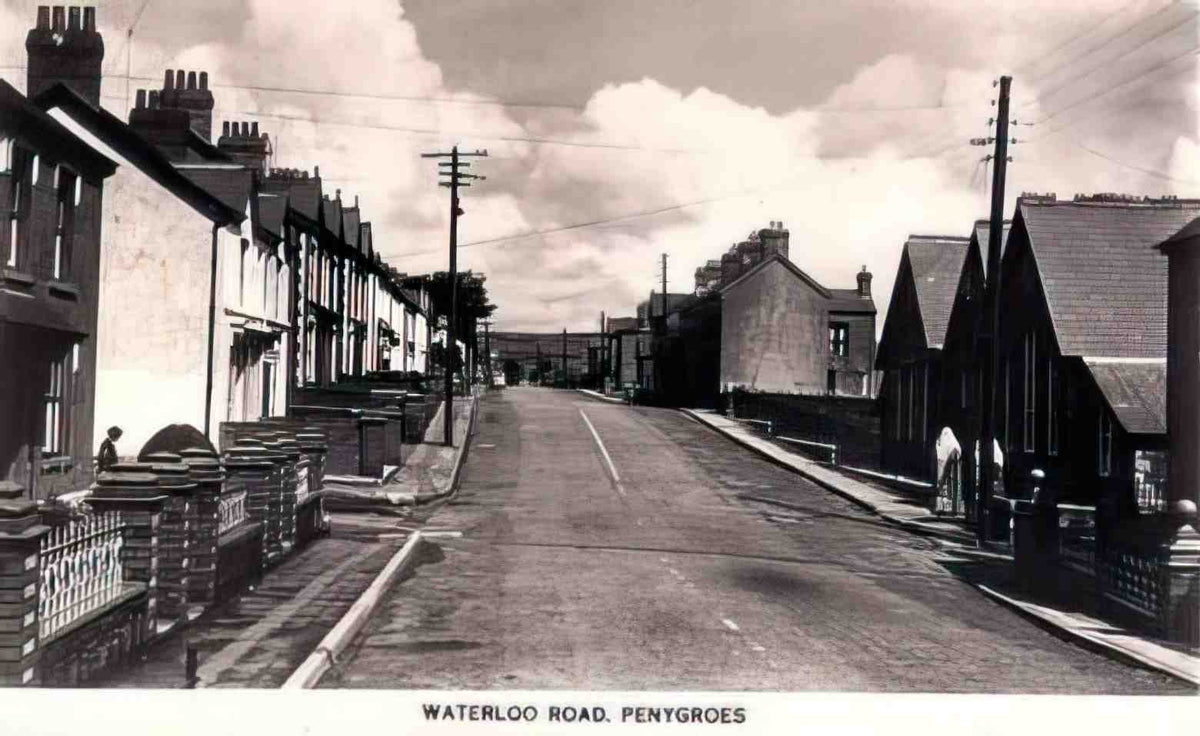Caernarfonshire Penygroes Waterloo Road 1950s Vintage A4 Photo Print