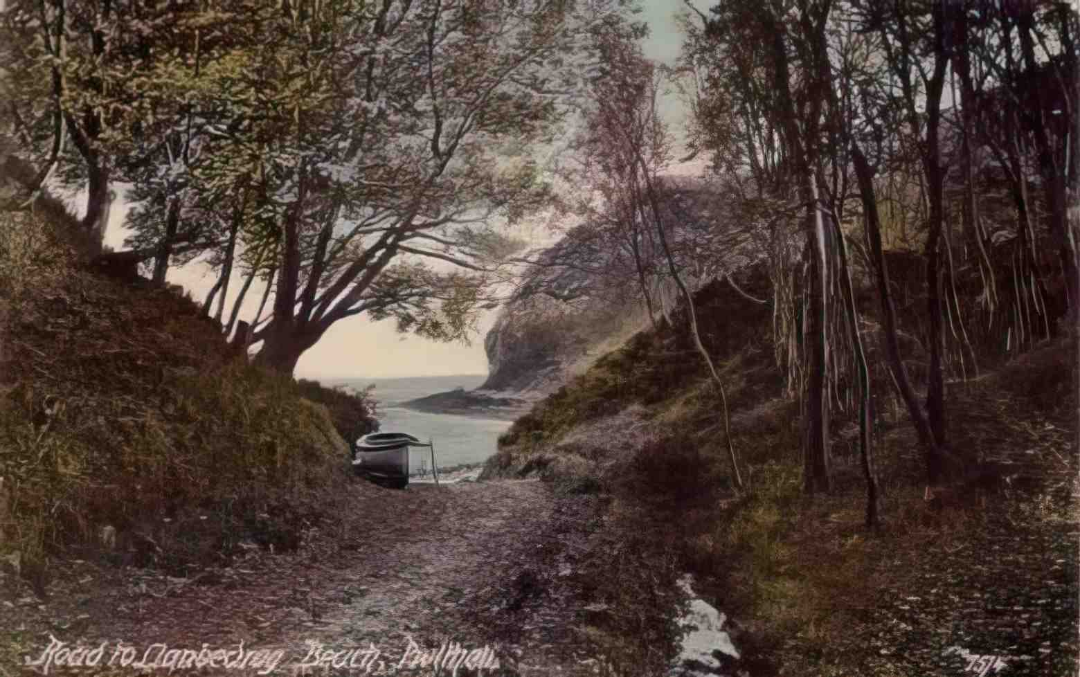 Caernarfonshire Pwllheli Road to Llanbedrog 1900s Vintage A4 Photo Print