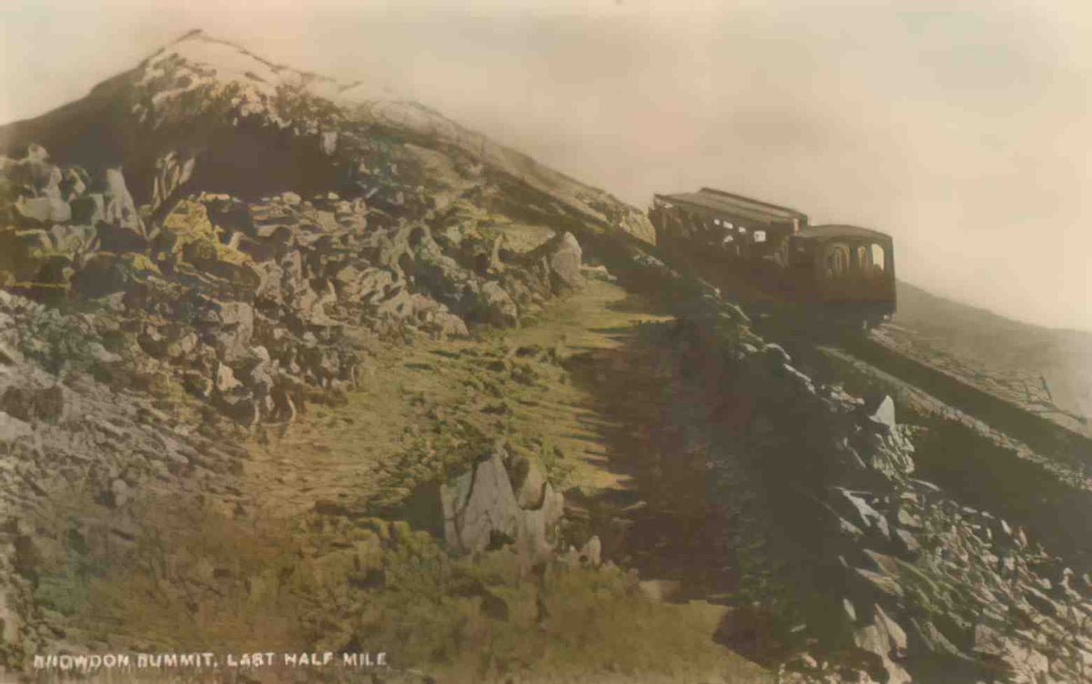 Caernarfonshire Snowdon Train 1930s Vintage A4 Photo Print