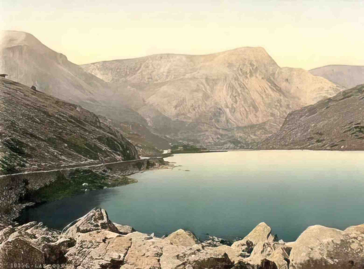 Caernarfonshire Snowdonia Lake Ogwen Nant Francon Vintage A4 Photo Print