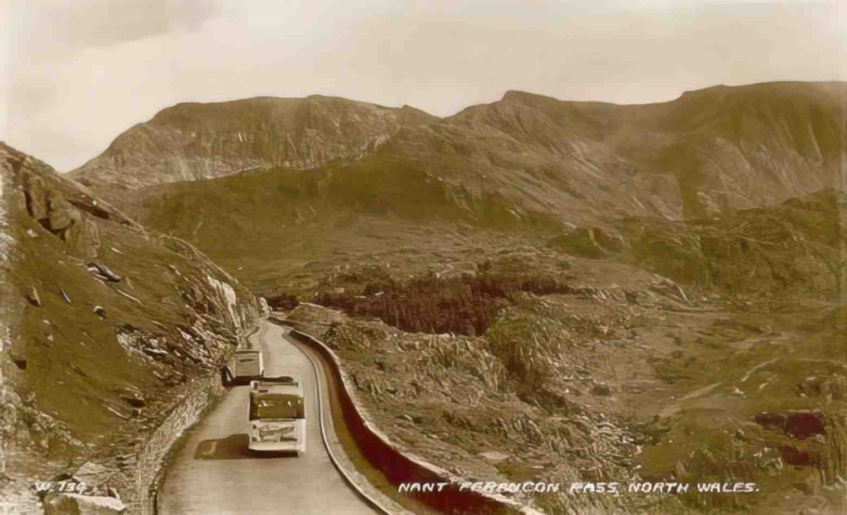 Caernarfonshire Snowdonia Nant Ffrancon Pass Vintage A4 Photo Print