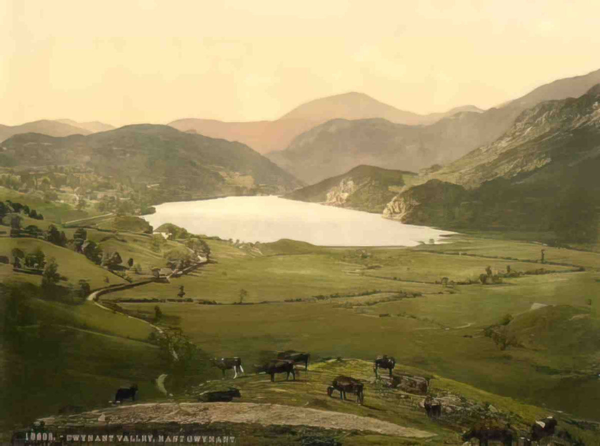 Caernarfonshire Snowdonia Nant Gwynant Gwynant Valley Vintage A4 Photo Print