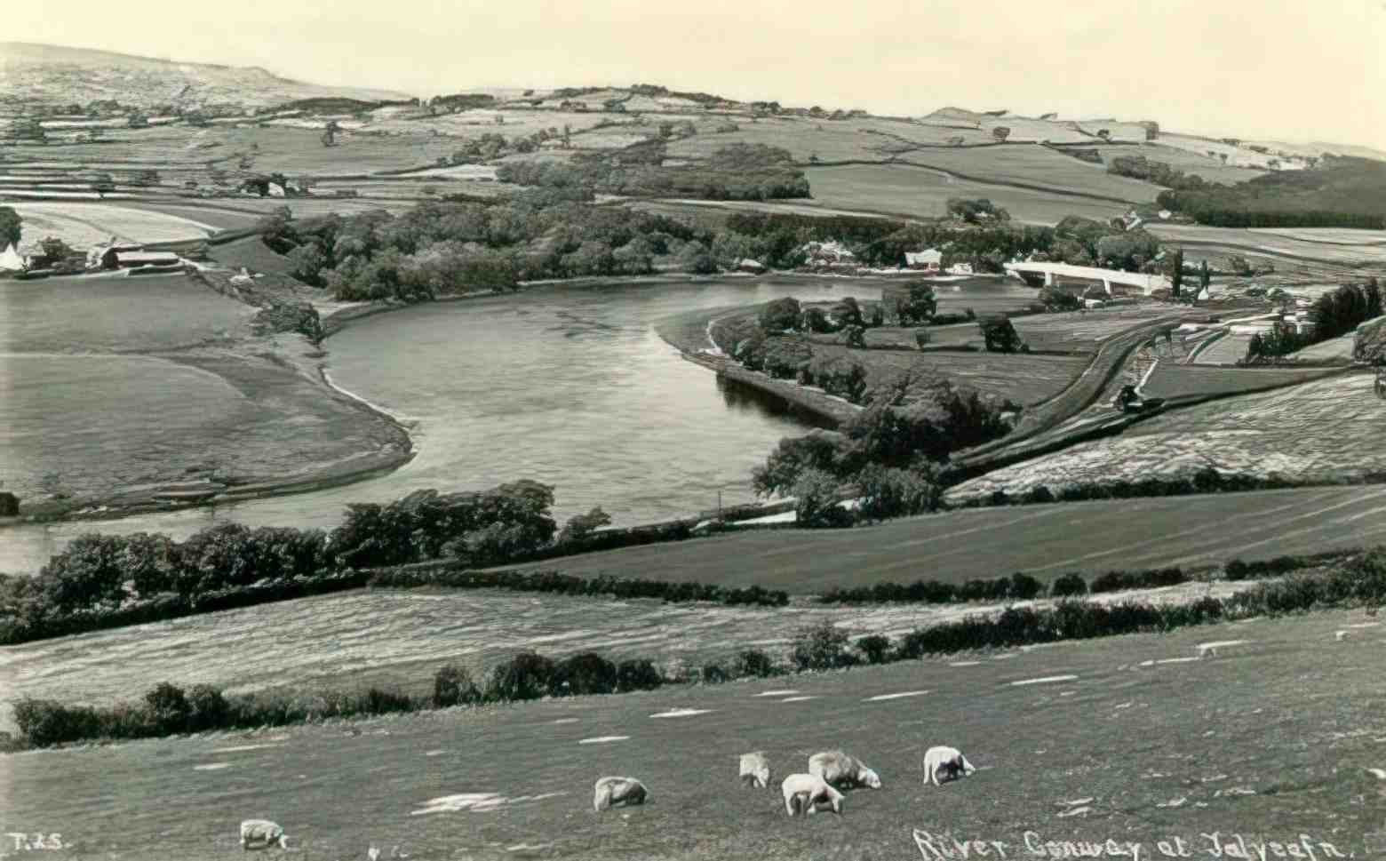 Caernarfonshire Talycafn River Conwy Vintage A4 Photo Print