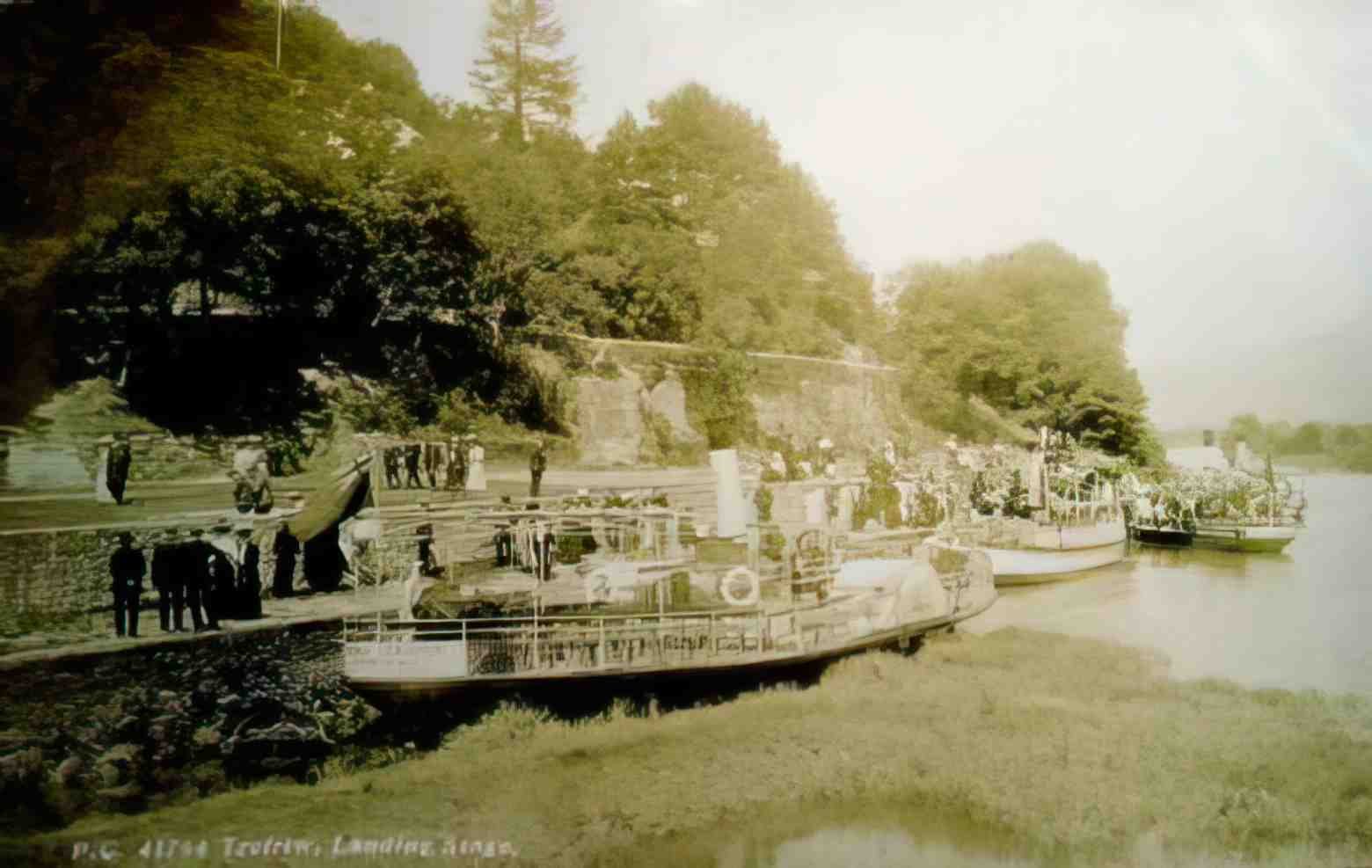 Caernarfonshire Trefriw Landing Stage Vintage A4 Photo Print