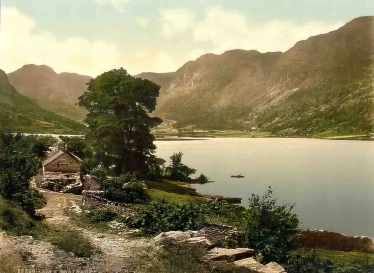 Caernarfonshire Trefriw Llyn Crafnant Vintage A4 Photo Print