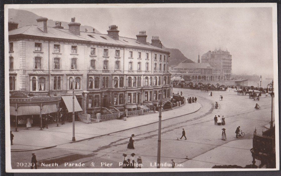 Caernarvonshire Llandudno North Parade & Peir Pavilion Vintage A4 Photo Print