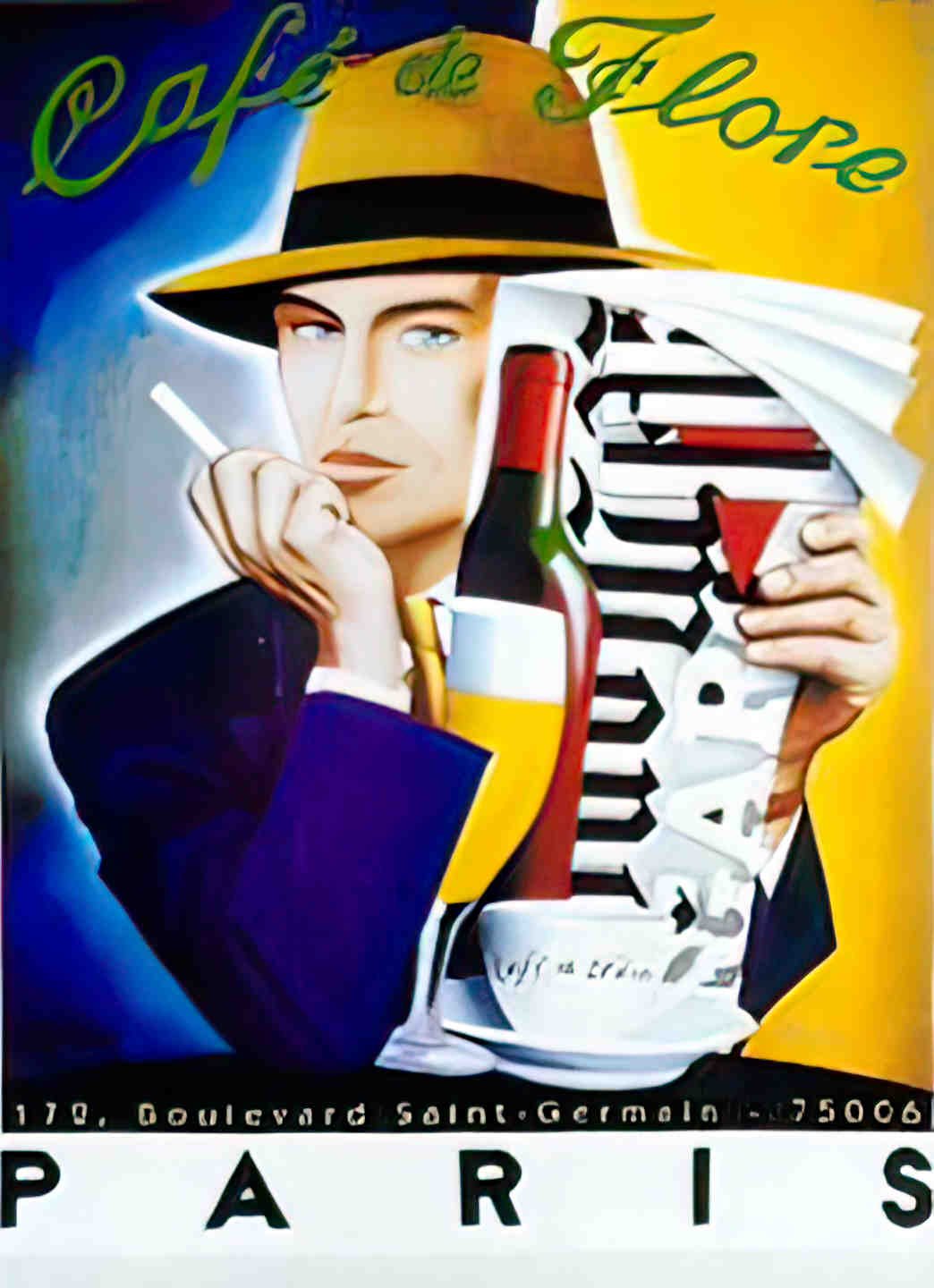 CafeFlore Advert A4 Photo Print