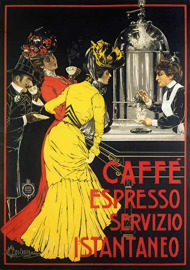 Caffe Espresso 1 Vintage Advert A4 Photo Print