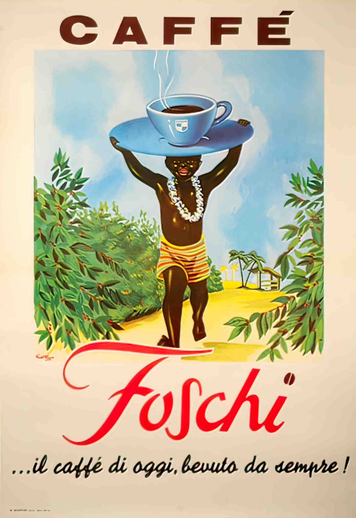 CaffeFoschi Advert A4 Photo Print