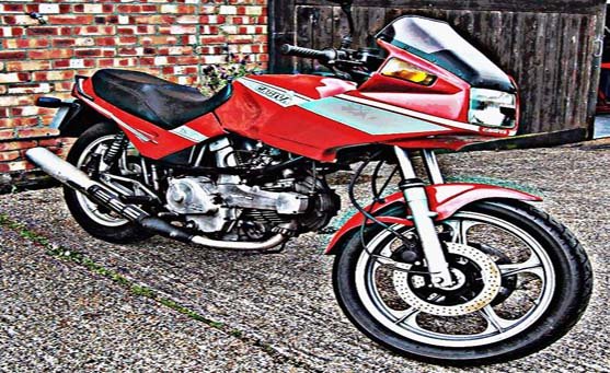 Cagiva Alluzurra motorbike A4 Photo Print
