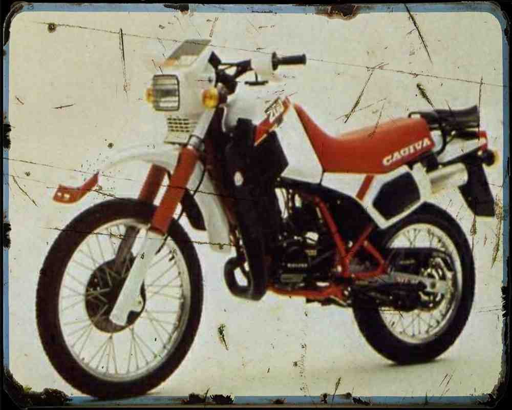Cagiva Elefant 200 84 Motorbike Vintage Aged A4 Photo Print
