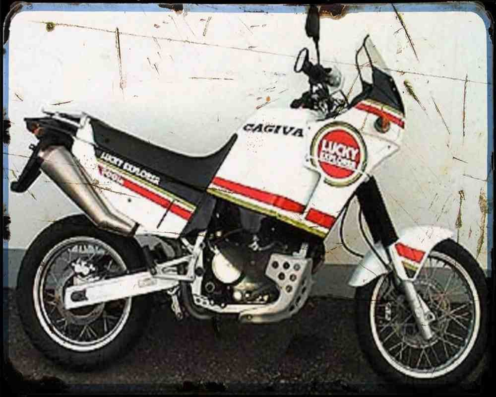 Cagiva Elefant 900Ie 91 2 Motorbike Vintage Aged A4 Photo Print