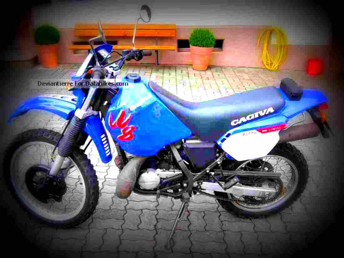 Cagiva W8 125 1997 2 motorbike A4 Photo Print