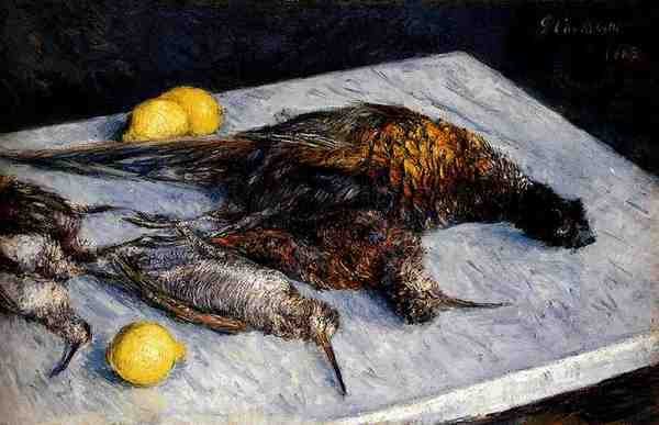 Caillebotte Gustave Game Birds And Lemons 5 A4 Photo Print