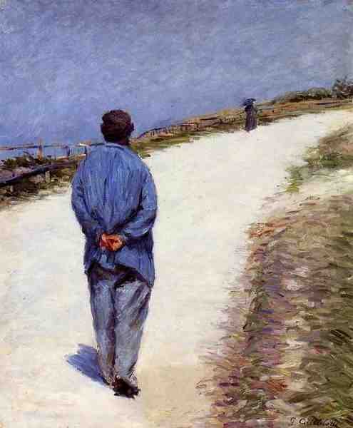 Caillebotte Gustave Man In A Smock Aka Father Magloire On The Road Between Saint Clair And Etretat 5 A4 Photo Print