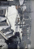 Caillebotte Gustave Rooftops Under Snow 2018 A4 Photo Print