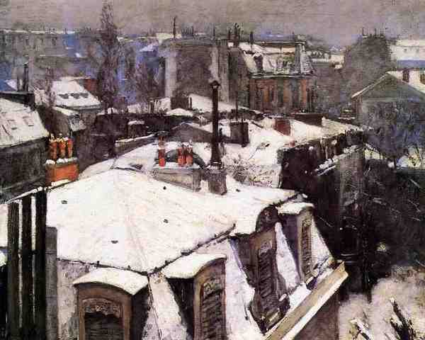 Caillebotte Gustave Rooftops Under Snow 5 A4 Photo Print