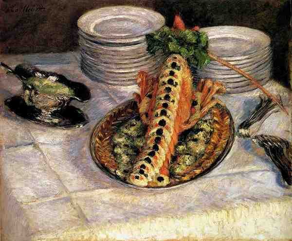 Caillebotte Gustave Still Life With Crayfish 5 A4 Photo Print