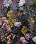 Caillebotte Gustave White And Yellow Chrysanthemums Garden At Petit Gennevilliers 5 A4 Photo Print