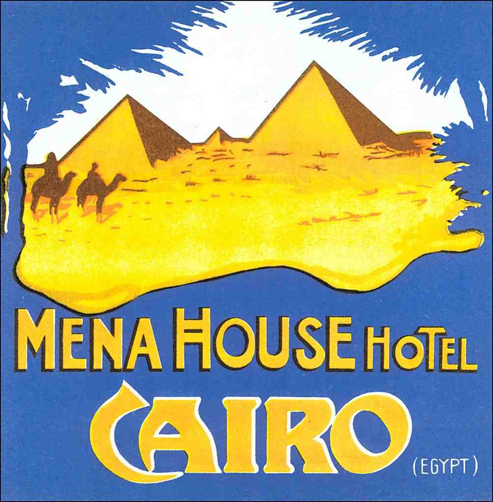 Cairo Luggage Label Vintage A4 Photo Print