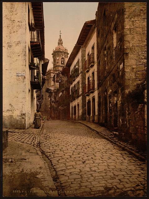 Calle Mayor Fuenterrabía Vintage A4 Photo Print