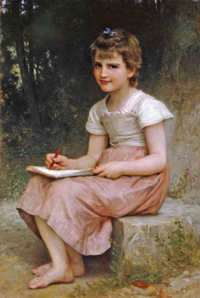 Calling 1896 Bouguereau A4 Photo Print