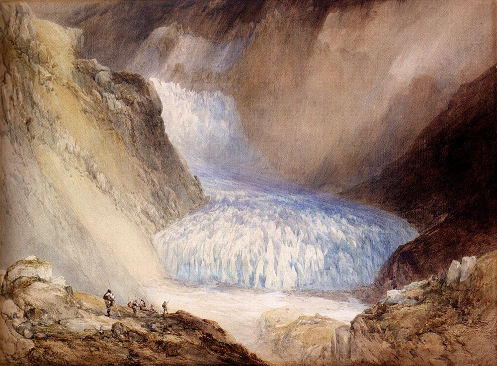 Callow William Glacier du Rhone And The Garlingstock Art A4 Photo Print