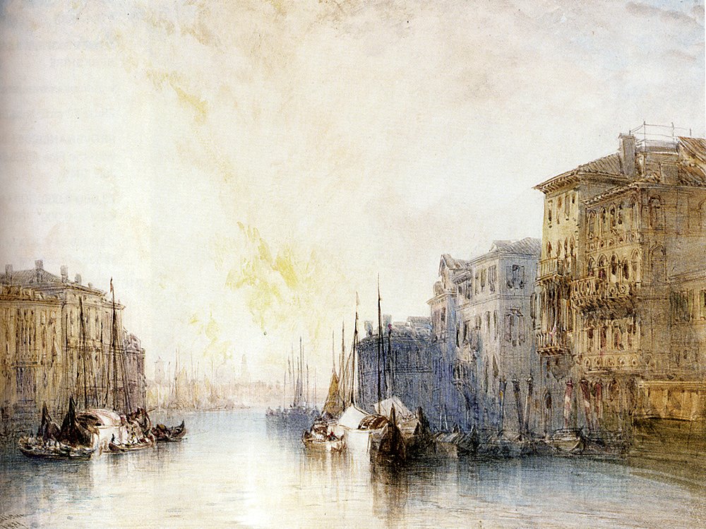 Callow William The Grand Canal Venice Art A4 Photo Print