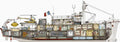 Calypso ship cutaway A4 Photo Print