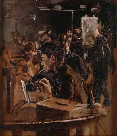Camarlench Ignacio Pinazo Clase de dibujo A4 Photo Print