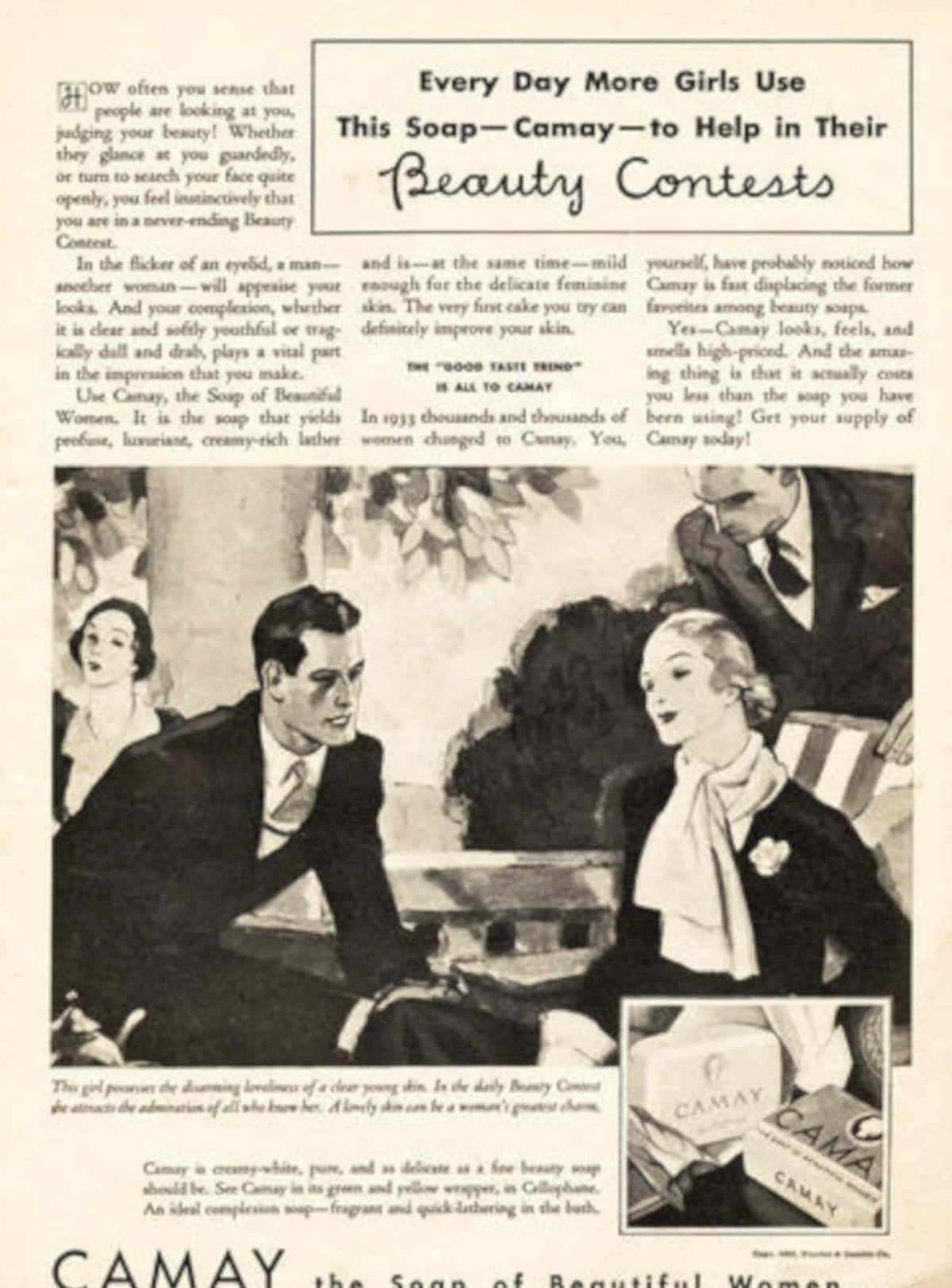 Camay Soap Beauty Vintage Retro Advert Poster A4 Photo Print