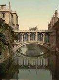 Cambridgeshire Cambridge Bridge of Sighs Vintage A4 Photo Print