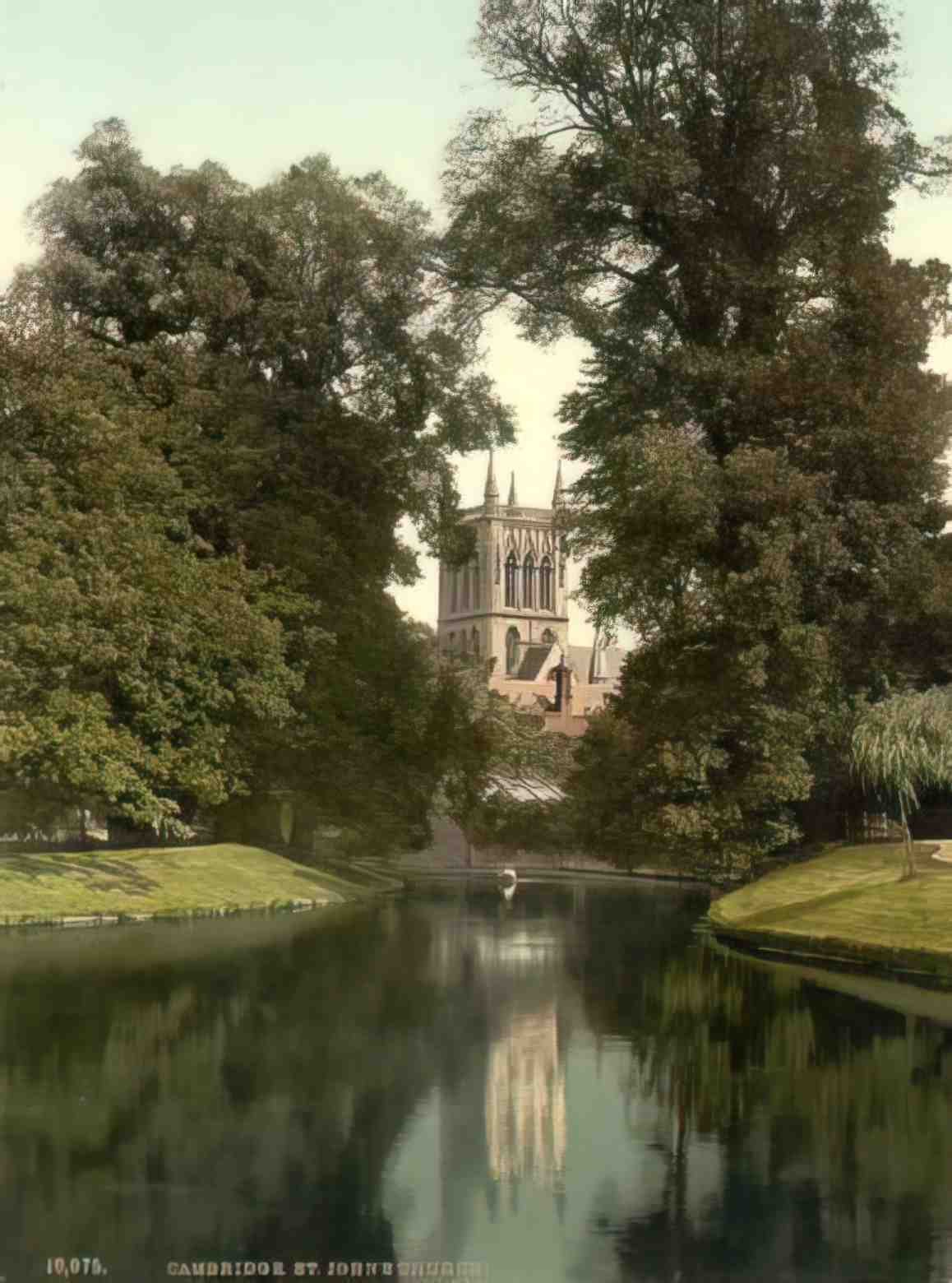 Cambridgeshire Cambridge St Johns Church Vintage A4 Photo Print