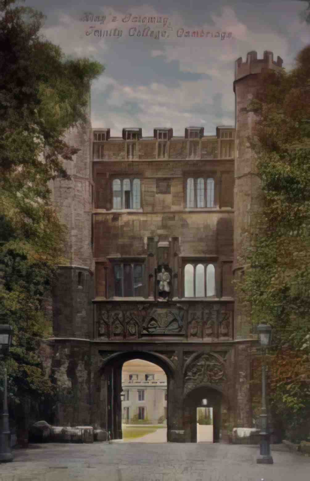 Cambridgeshire Cambridge Trinity College Kings Gateway Vintage A4 Photo Print