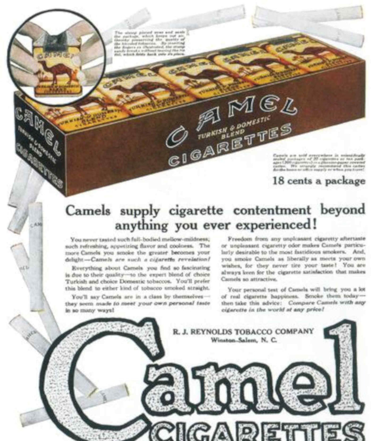 Camel Cigarettes Blend 2 Vintage Retro Advert Poster A4 Photo Print