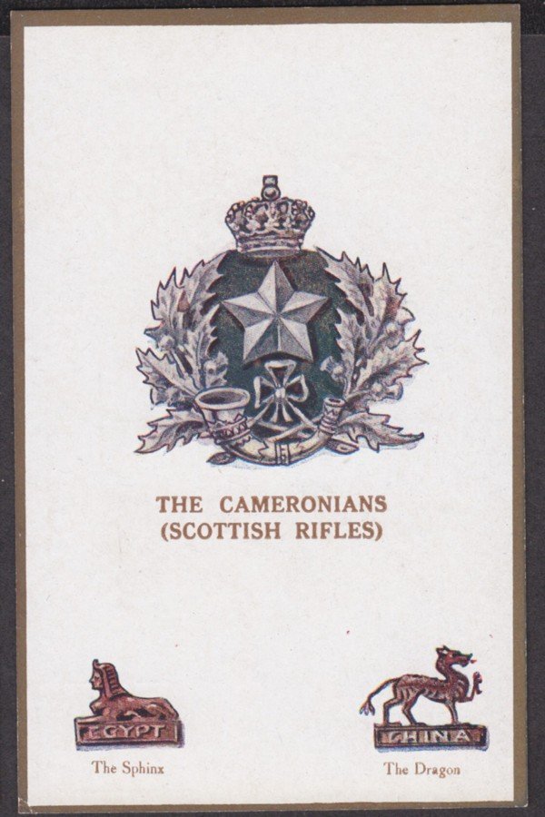 Cameronians Scottish Rifles Badge Vintage A4 Photo Print