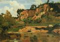 Camille Corot at civita castellana wooded rocks A4 Photo Print